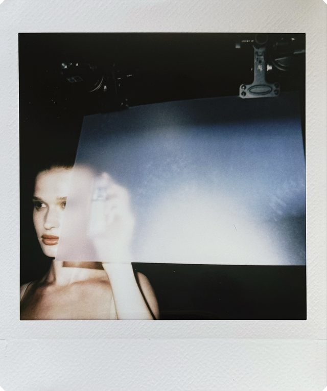 ELLIS FAAS backstage polaroid