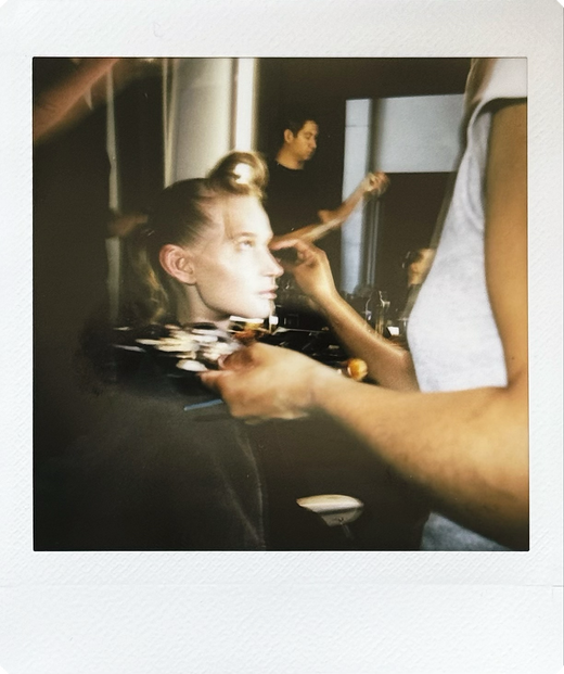 ELLIS FAAS backstage polaroid